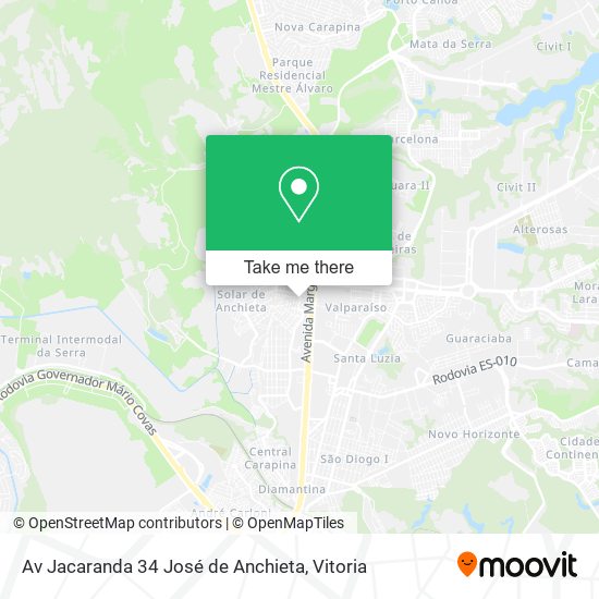 Av Jacaranda 34 José de Anchieta map