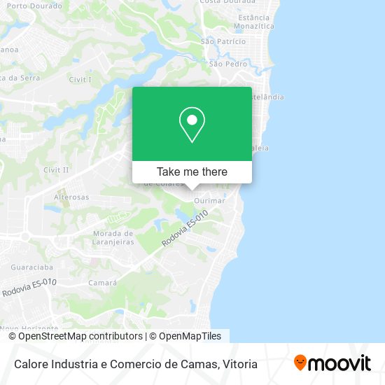 Calore Industria e Comercio de Camas map