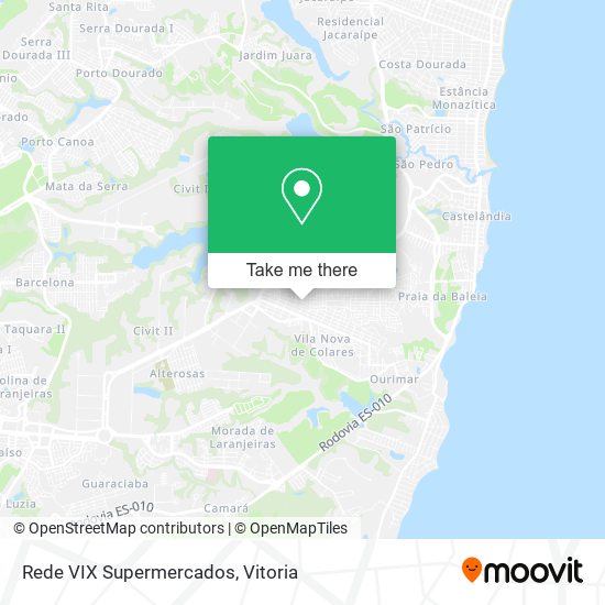 Rede VIX Supermercados map