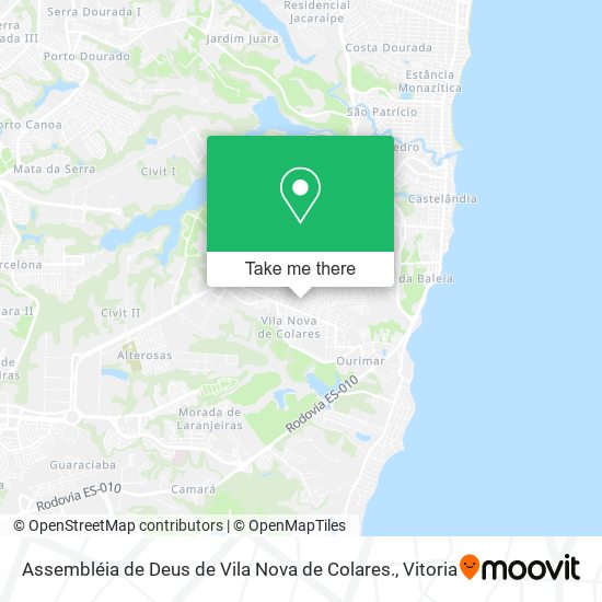 Assembléia de Deus de Vila Nova de Colares. map