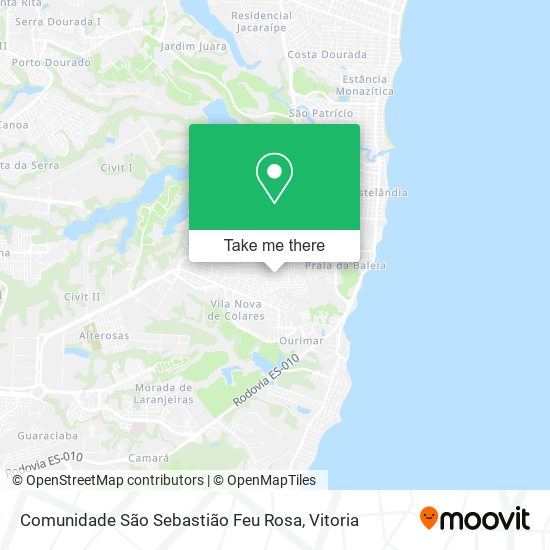 Comunidade São Sebastião Feu Rosa map