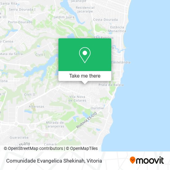 Comunidade Evangelica Shekinah map