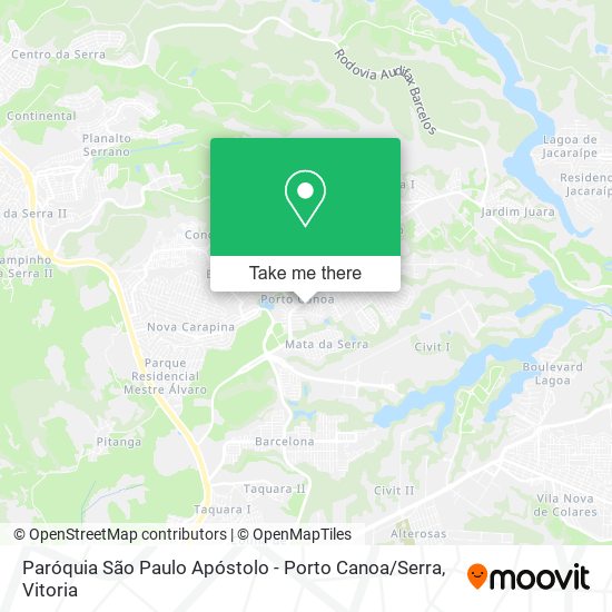Paróquia São Paulo Apóstolo - Porto Canoa / Serra map