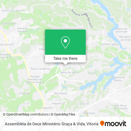 Mapa Assembléia de Deus Ministério Graça & Vida