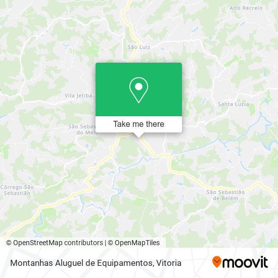 Montanhas Aluguel de Equipamentos map