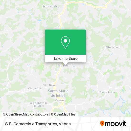 W.B. Comercio e Transportes map