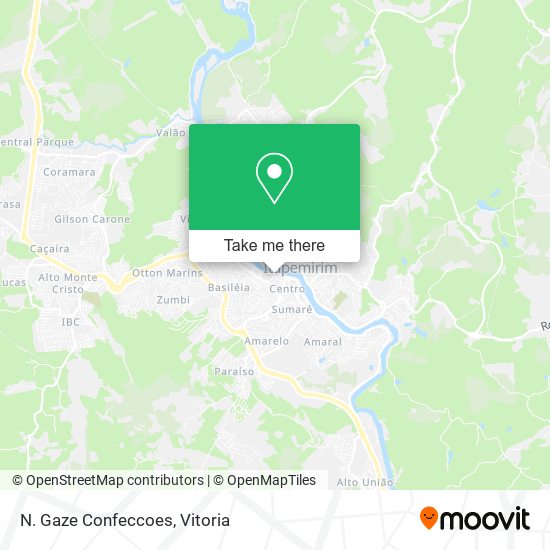 N. Gaze Confeccoes map