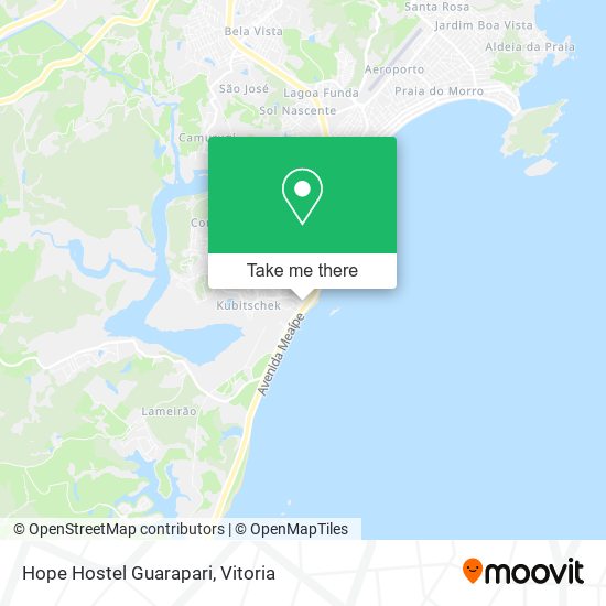 Hope Hostel Guarapari map