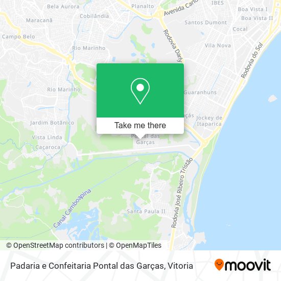 Padaria e Confeitaria Pontal das Garças map