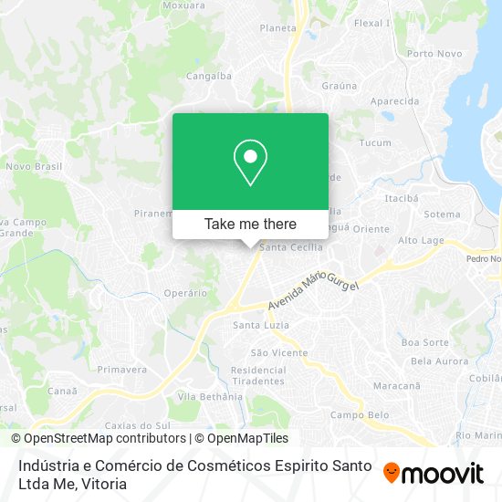 Indústria e Comércio de Cosméticos Espirito Santo Ltda Me map