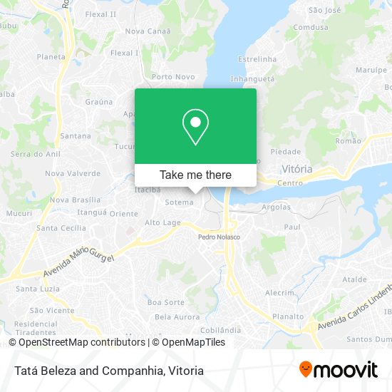 Tatá Beleza and Companhia map