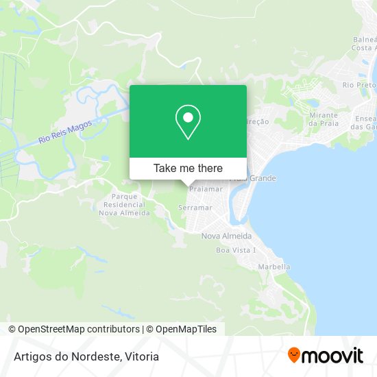 Artigos do Nordeste map