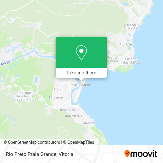 Rio Preto Praia Grande map