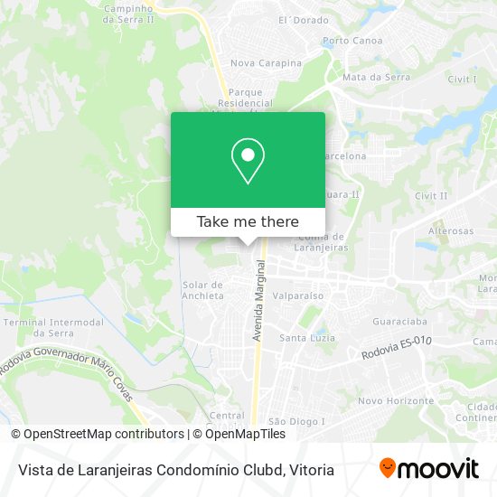 Vista de Laranjeiras Condomínio Clubd map