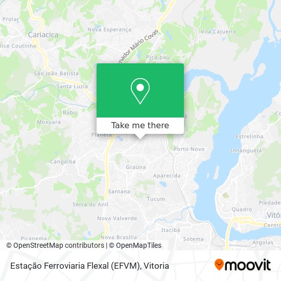 Estação Ferroviaria Flexal (EFVM) map