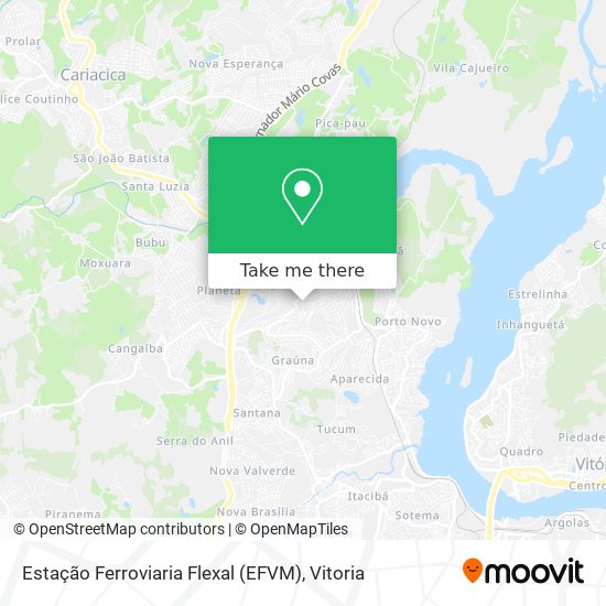 Mapa Estação Ferroviaria Flexal (EFVM)