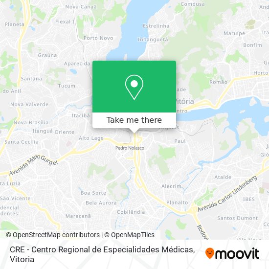 CRE - Centro Regional de Especialidades Médicas map