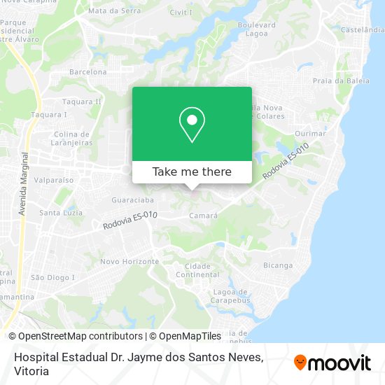 Hospital Estadual Dr. Jayme dos Santos Neves map