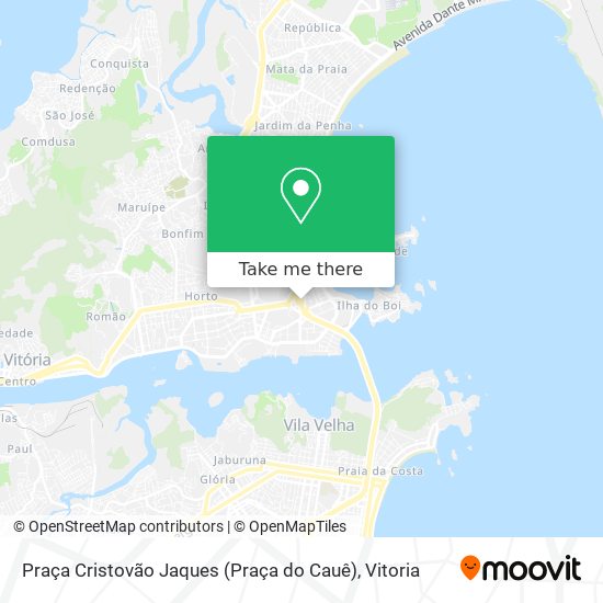 Mapa Praça Cristovão Jaques (Praça do Cauê)