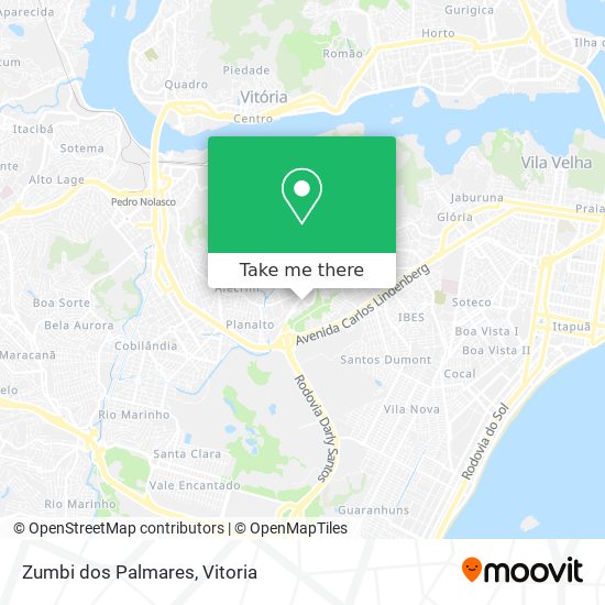 Zumbi dos Palmares map