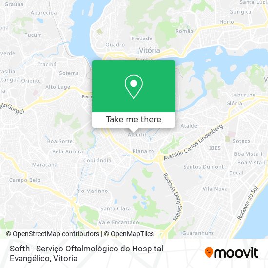 Softh - Serviço Oftalmológico do Hospital Evangélico map