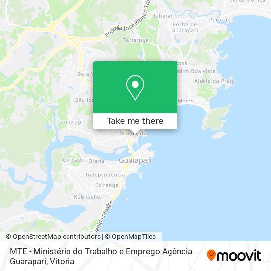 MTE - Ministério do Trabalho e Emprego Agência Guarapari map