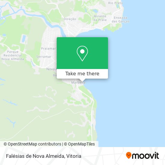 Mapa Falésias de Nova Almeida