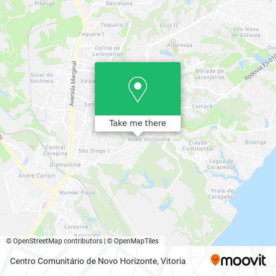 Mapa Centro Comunitário de Novo Horizonte