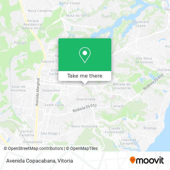 Avenida Copacabana map