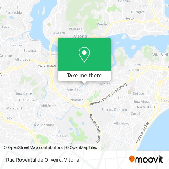 Mapa Rua Rosental de Oliveira