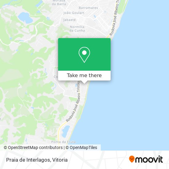 Praia de Interlagos map