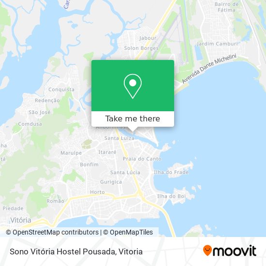 Sono Vitória Hostel Pousada map