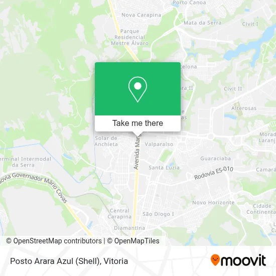 Posto Arara Azul (Shell) map