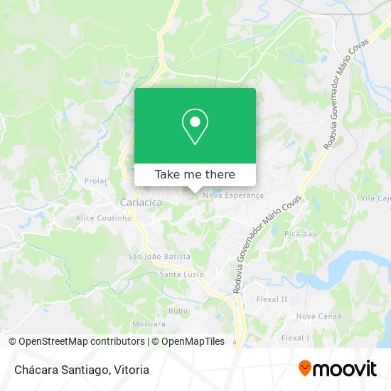 Chácara Santiago map