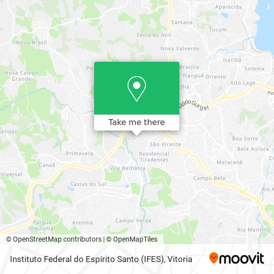 Instituto Federal do Espírito Santo (IFES) map