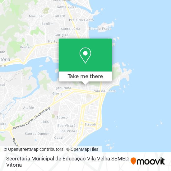 Mapa Secretaria Municipal de Educação  Vila Velha SEMED