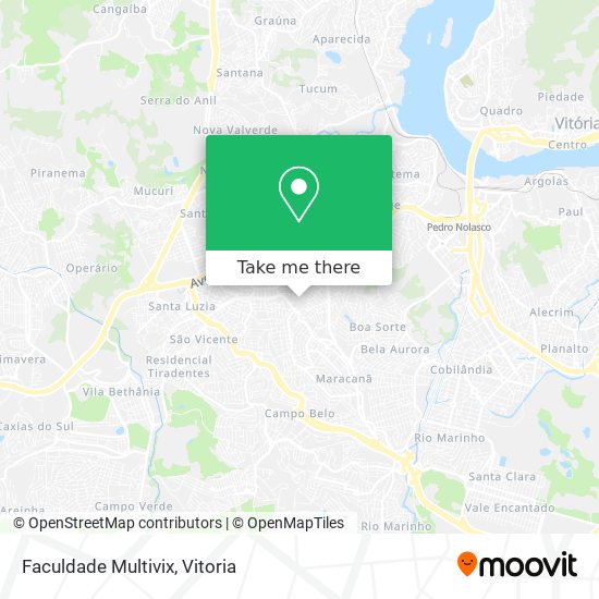 Faculdade Multivix map