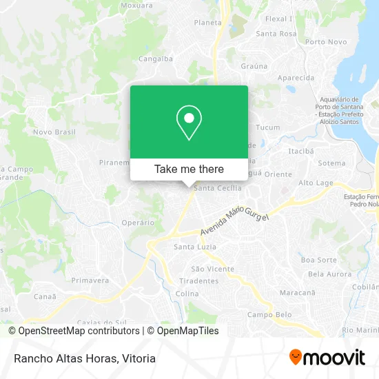 Rancho Altas Horas map