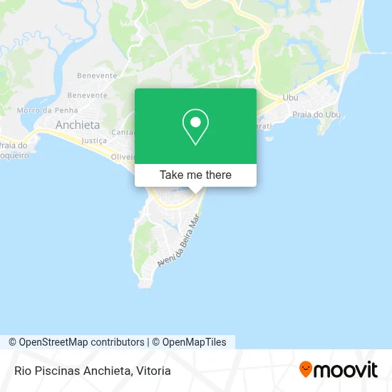 Rio Piscinas Anchieta map
