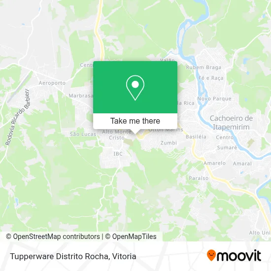 Tupperware Distrito Rocha map