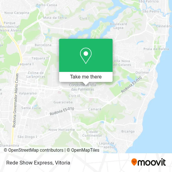 Rede Show Express map