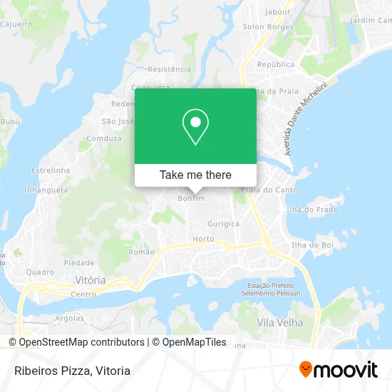 Ribeiros Pizza map