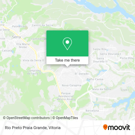 Rio Preto Praia Grande map