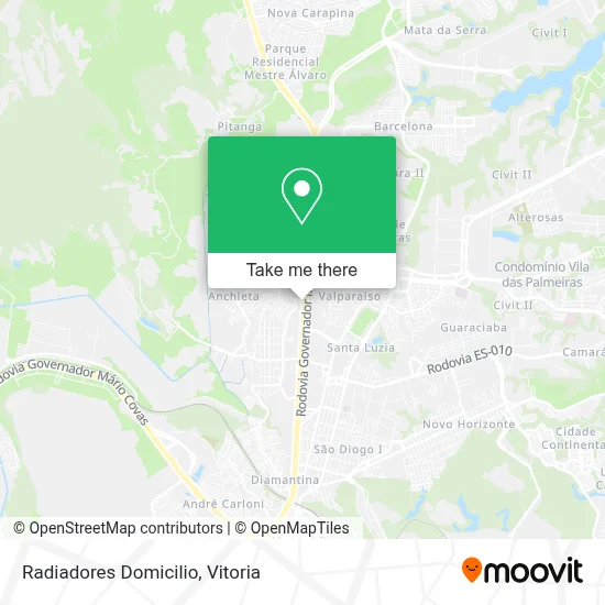 Radiadores Domicilio map