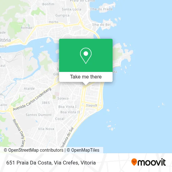 651 Praia Da Costa, Via Crefes map