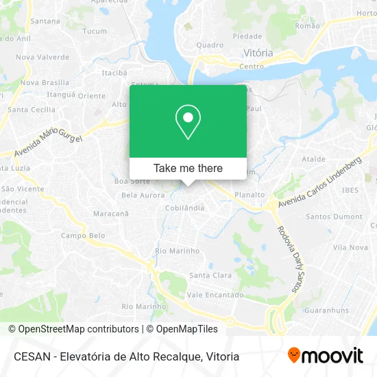 CESAN - Elevatória de Alto Recalque map