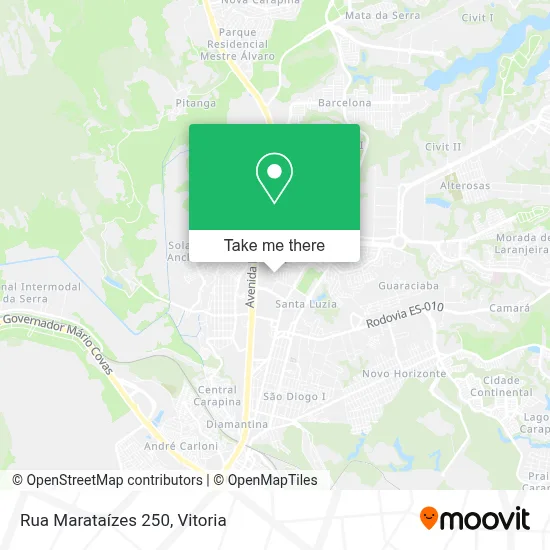 Rua Marataízes 250 map