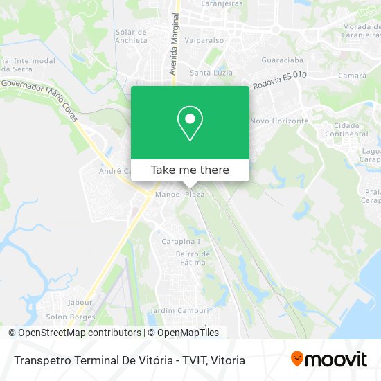 Mapa Transpetro Terminal De Vitória - TVIT