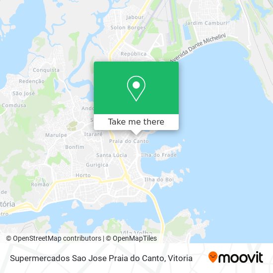 Mapa Supermercados Sao Jose Praia do Canto