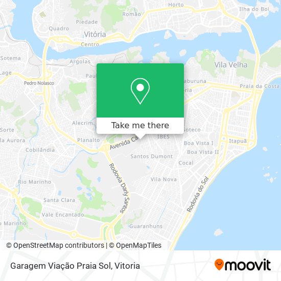 Mapa Garagem Viação Praia Sol